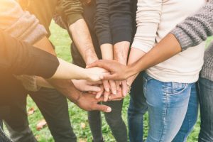 Volunteer hands